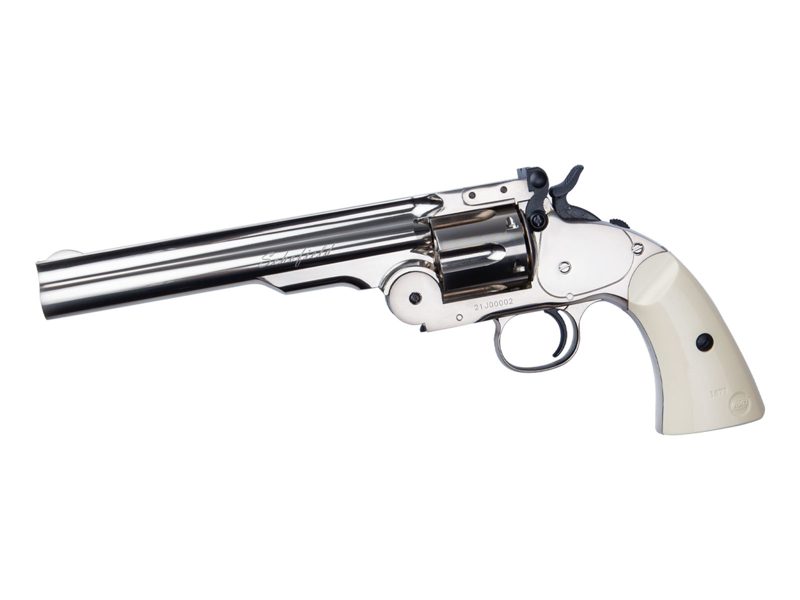 ASG 6 inch Schofield Co2 Revolver 4.5mm (.177) Co2 BB 3.0 Joule - Silver