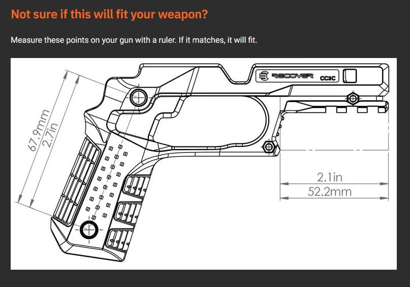 Recover Tactical Sistema de empuñadura y riel BC2 para Beretta M9/M92 - Copia