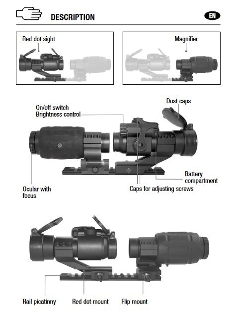 Umarex EPS3 - Red Dot PS22 & 3 fach Magnifier