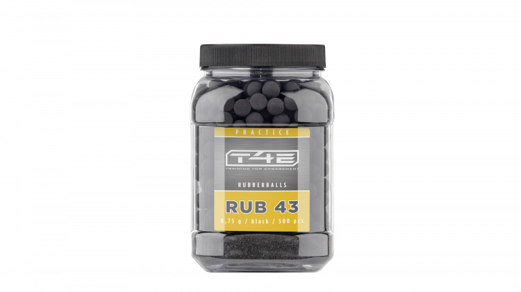 Umarex T4E RB Prac-Series 43 hard rubber balls - cal. 43 - 500 pieces