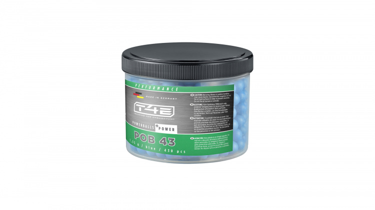 Umarex T4E Performance POB 43 Blue Powerballs 1.35 g - Cal. 43 - 430 pieces