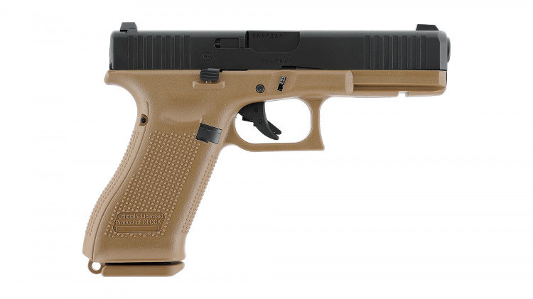 Glock 17 Gen 5 GBB Edição Francesa – 1,0 Joule – TAN