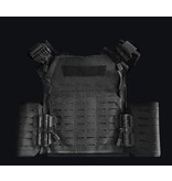 CEST Group Colete de proteção contra facadas Armor Plate Carrier Lasercut Molle Tactical K3 - BK