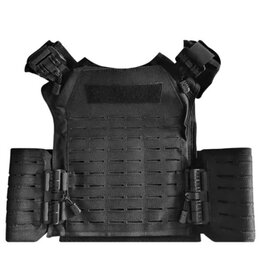 CEST Group Gilet de protection contre les coups de couteau Armor Plate Carrier Lasercut Molle Tactique K3 - BK