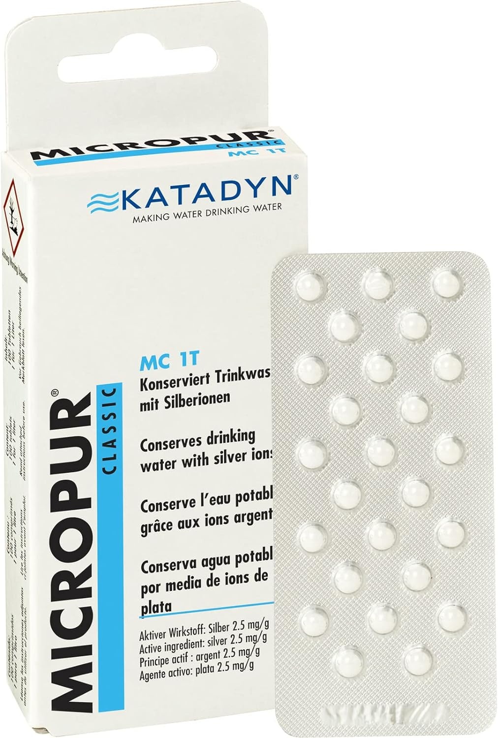 Katadyn Tratamiento de agua Micropur Classic MC 1T - 100 comprimidos