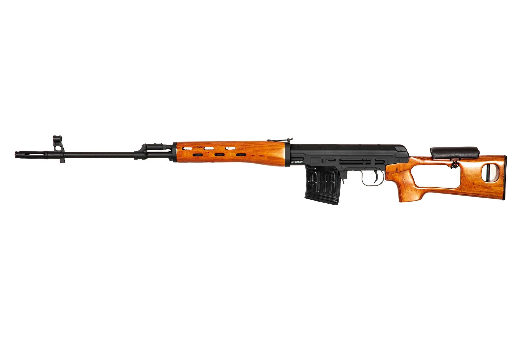 Snow Wolf SW-027 SVD Dragunov Sniper Action Bolt Sprężyna 1,49 dżula - Prawdziwe drewno