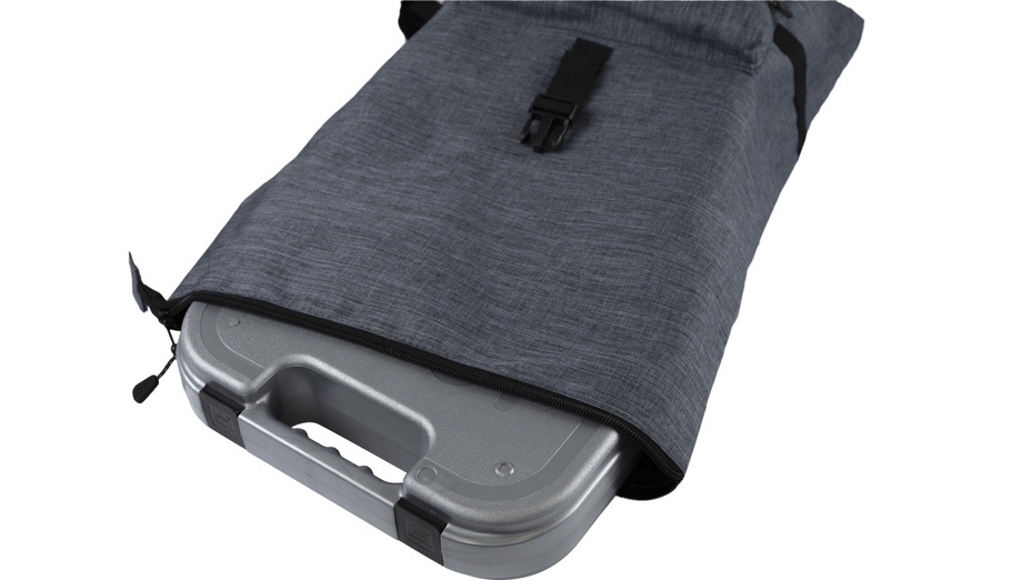 Glock Mochila Perfection estilo Courier com logotipo Glock - cinza