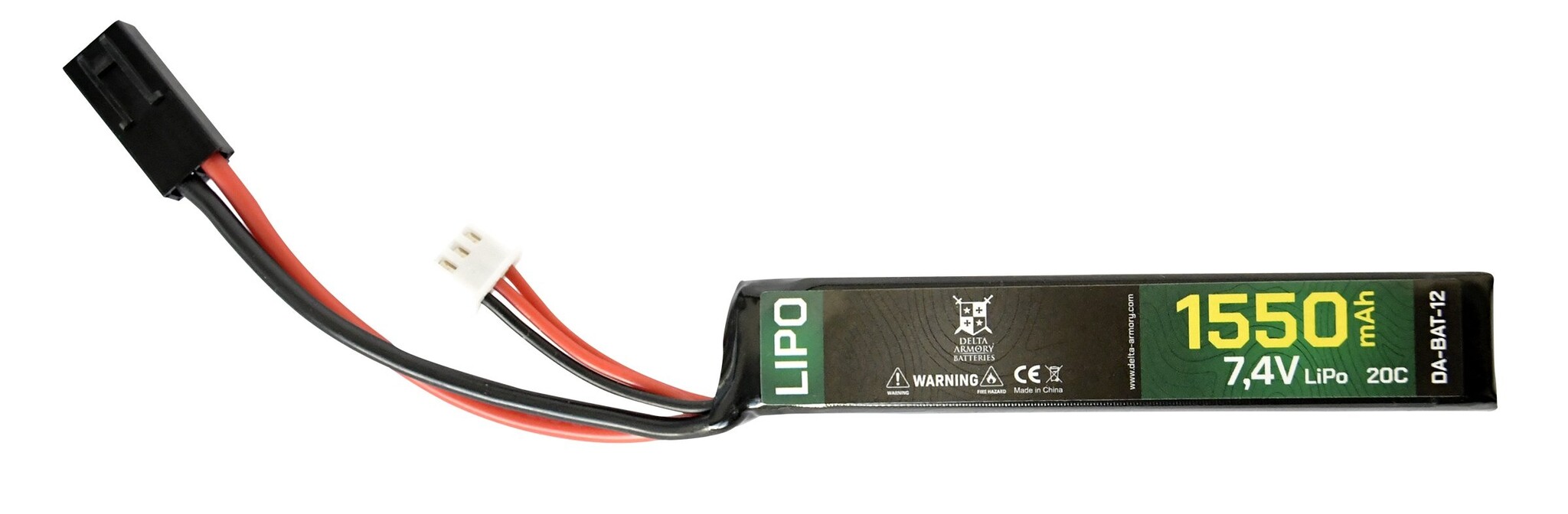 Delta Armory LiPo Typ Stick 7,4V 1550mAh 20/40C - Mini Tamiya