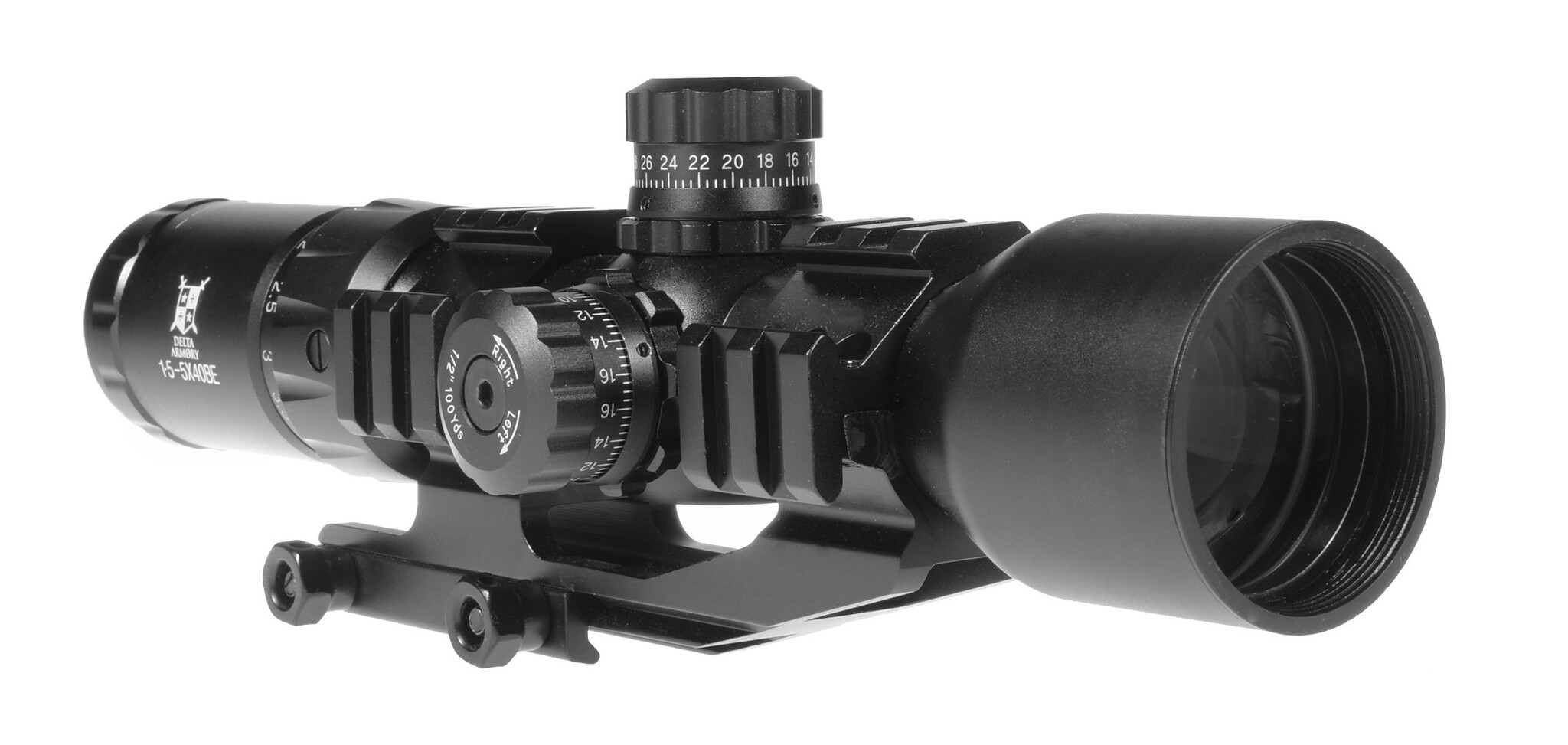 Delta Armory Cannocchiale da puntamento 1,5-5x40BE Mil-Dot illuminato