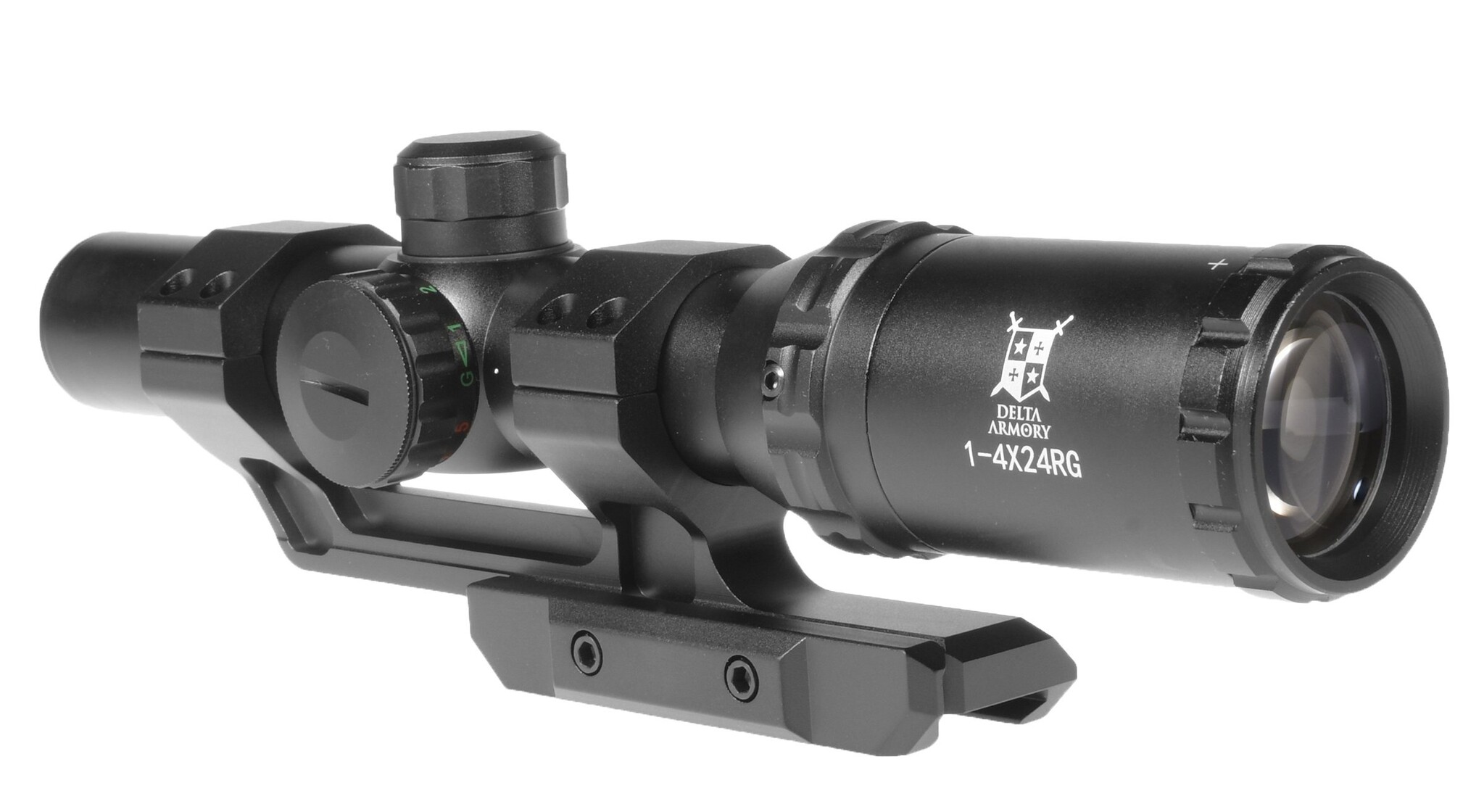 Delta Armory Zielfernrohr LPVO 1-4x24RG Mil-Dot beleuchtet