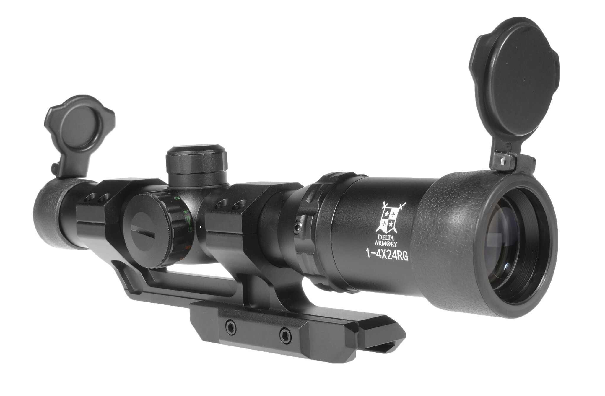 Delta Armory LPVO 1-4x24RG Mil-Dot illuminated rifle scope