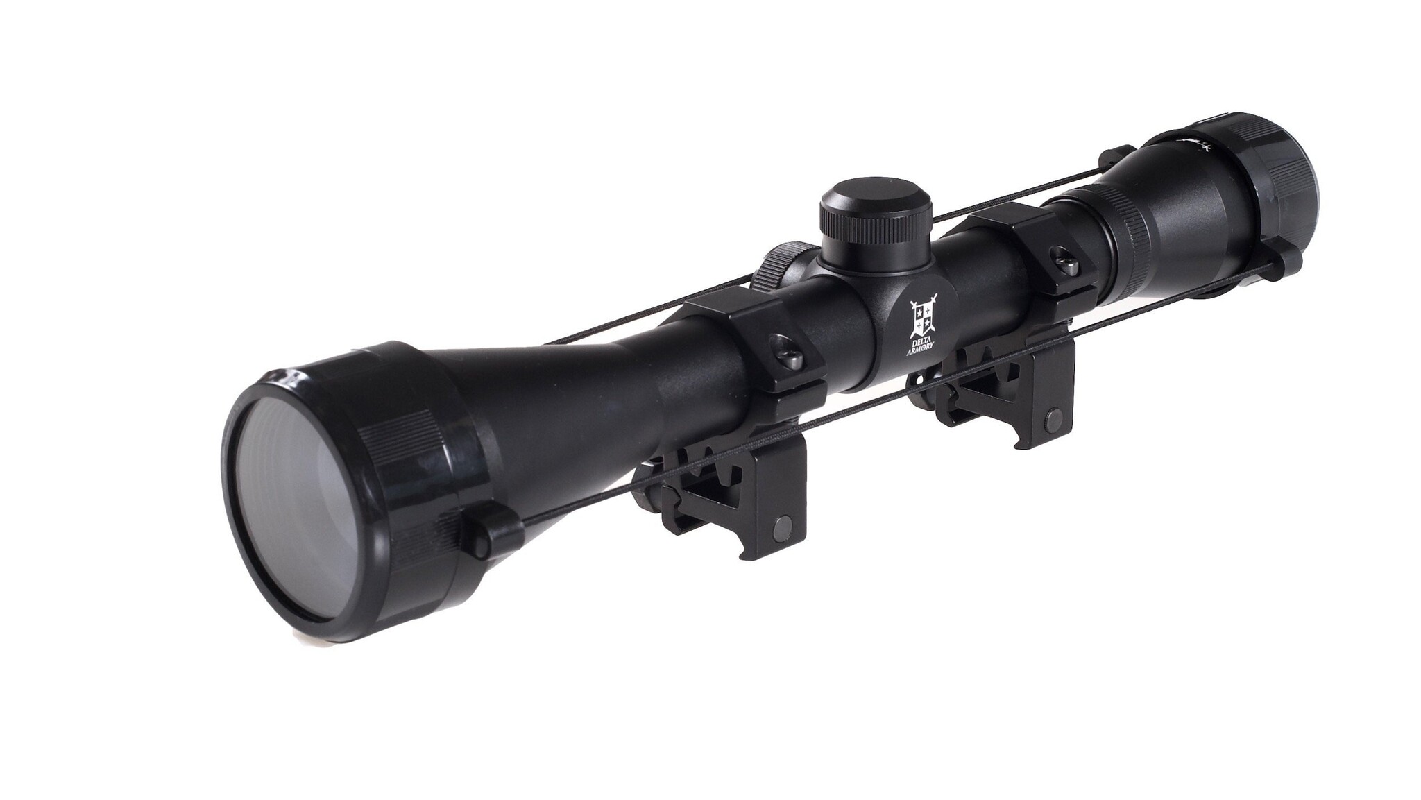 Delta Armory 4x40 rifle scope with mounting rings - BK