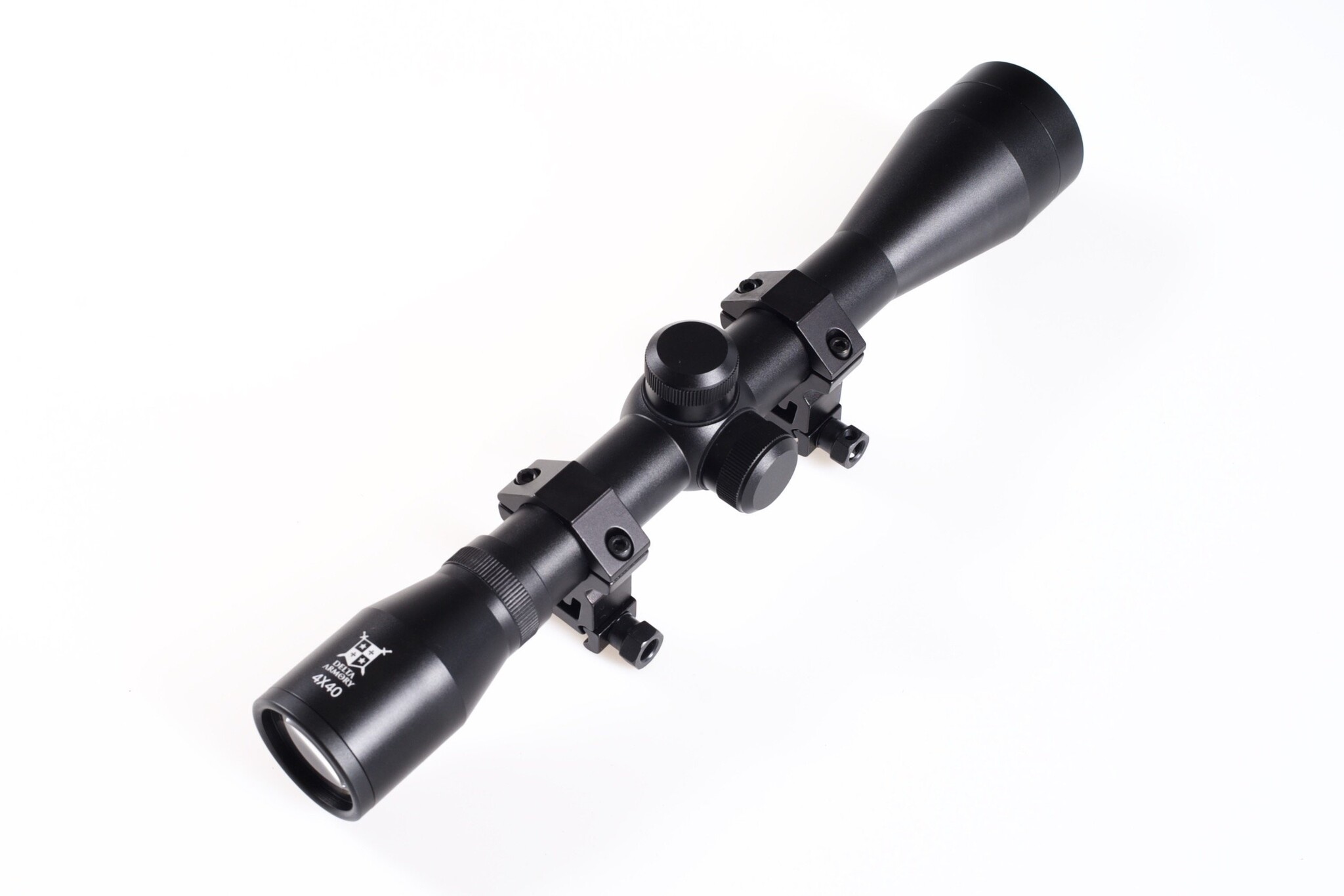 Delta Armory 4x40 rifle scope with mounting rings - BK