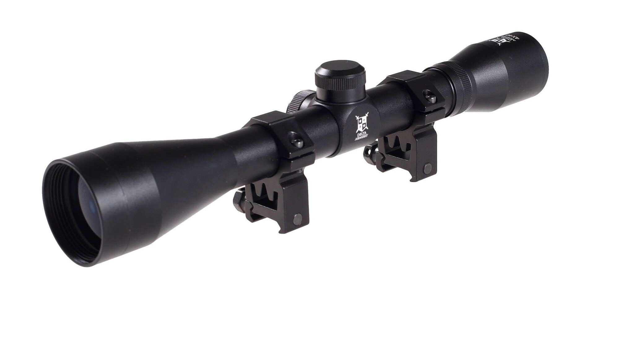 Delta Armory 4x40 rifle scope with mounting rings - BK