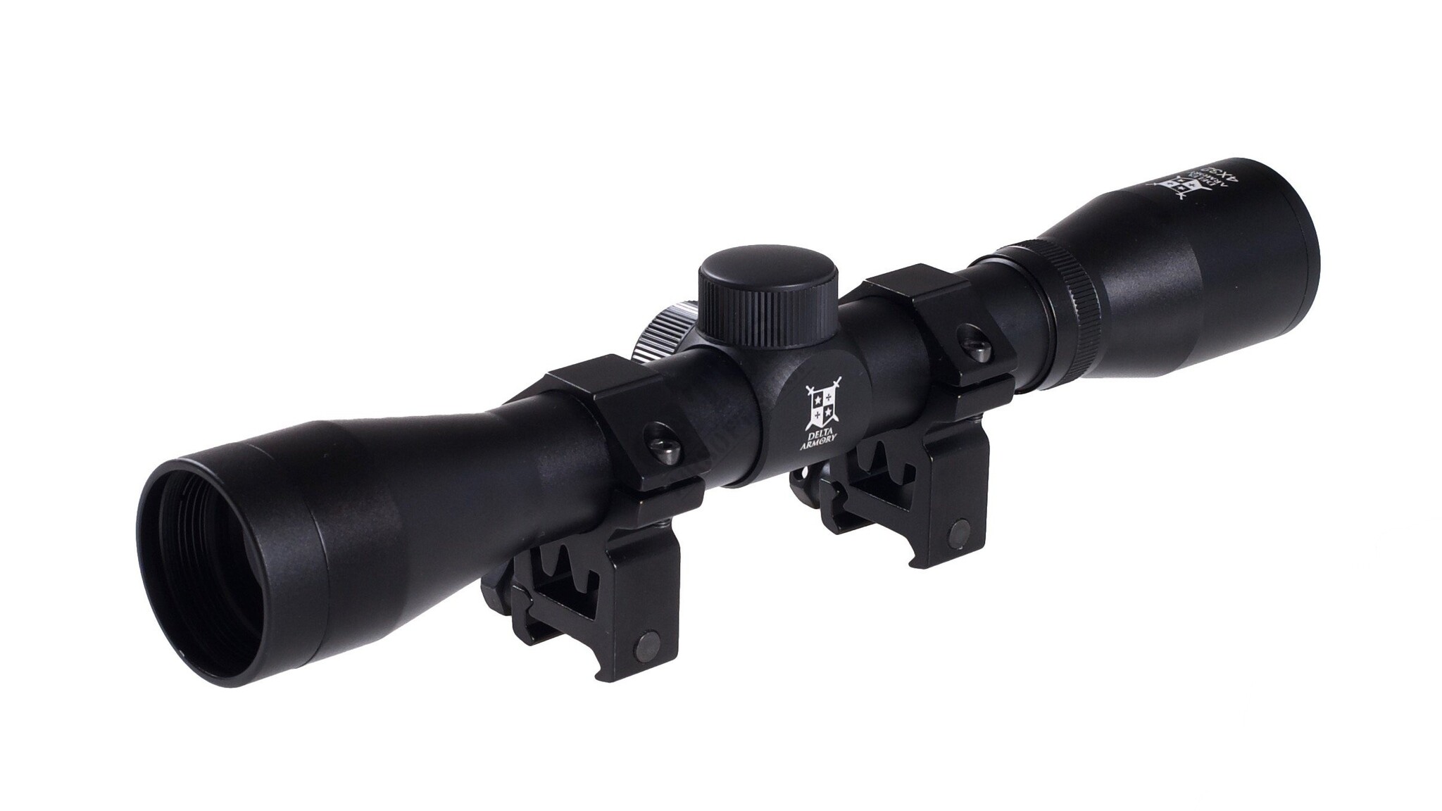 Delta Armory 4x32 rifle scope with 22 mm mounting rings - BK