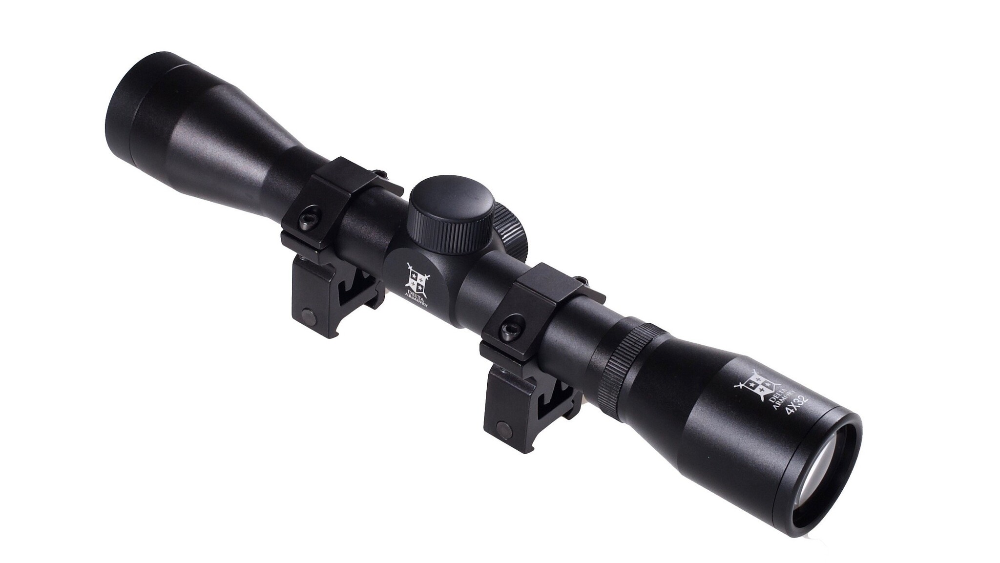 Delta Armory Cannocchiale da puntamento 4x32 con anelli di montaggio da 22 mm - BK