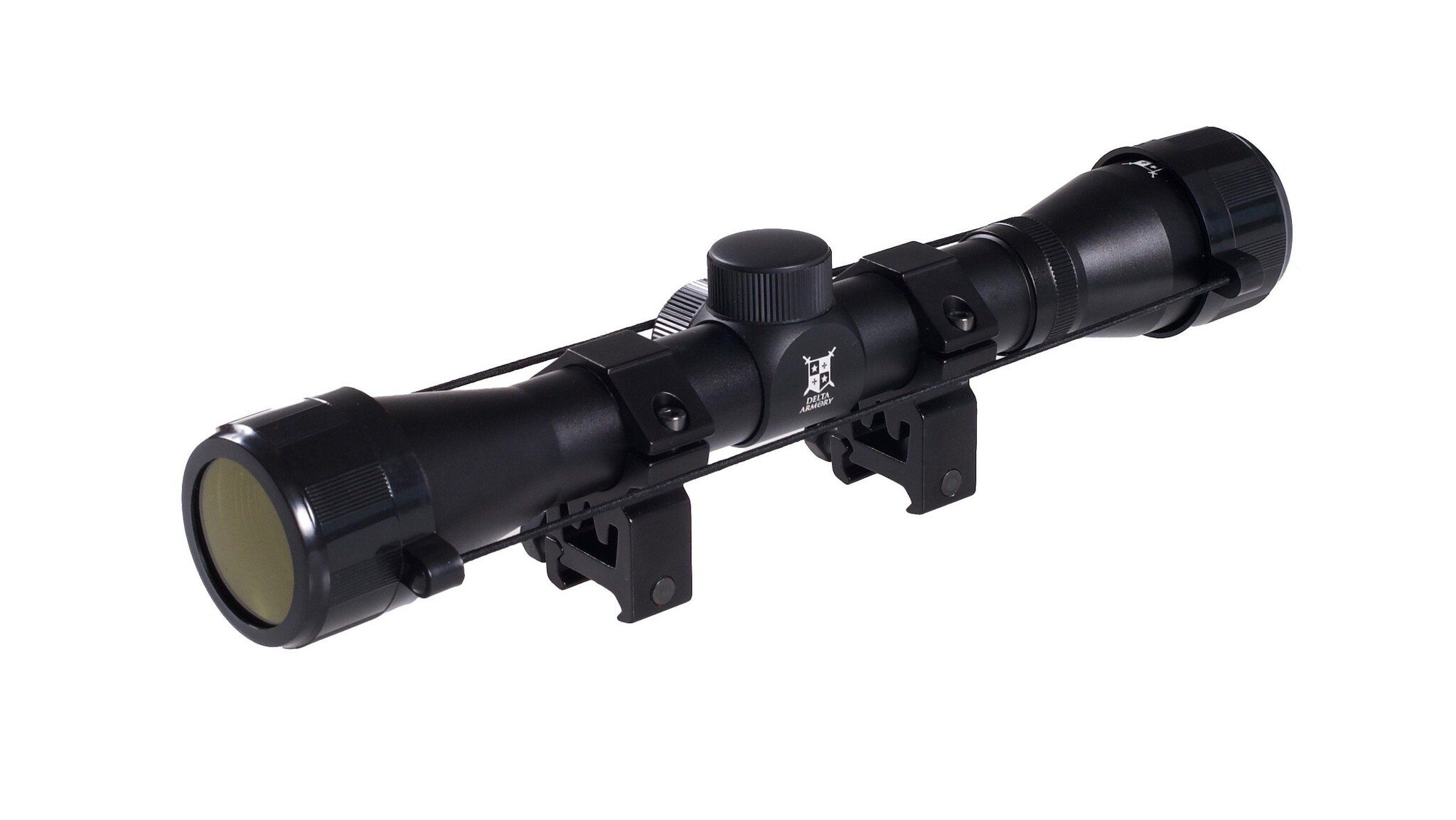 Delta Armory 4x32 rifle scope with 22 mm mounting rings - BK