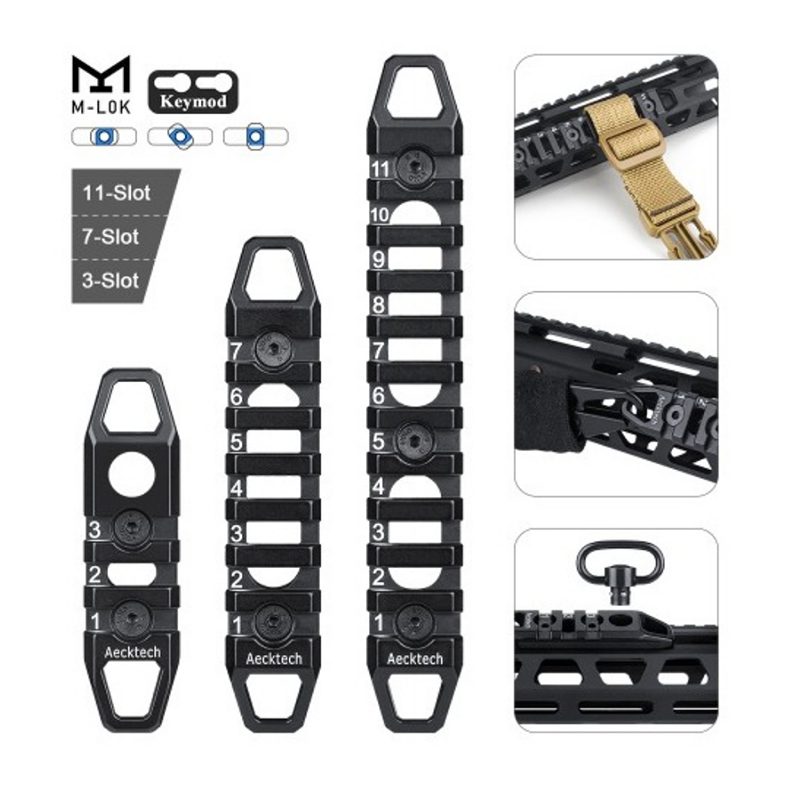 SixMM M-Lok & Keymod Rail Set Metal 3/7/11 Slots