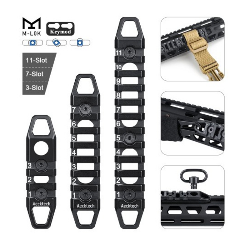 SixMM M-Lok & Keymod Rail Set Metall 3/7/11 Slots