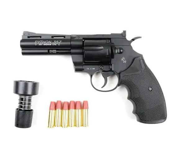 Cybergun Revólver Python .357 de Co2 de 4 pulgadas - 2,0 julios - BK