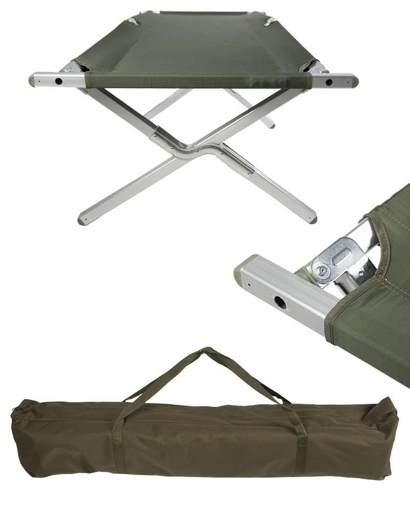 Mil-Tec Lit de camp type US avec cadre en aluminium - 210 x 70 cm