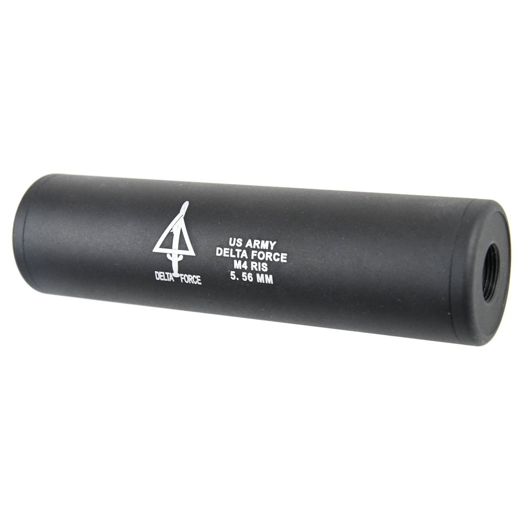 Cyma Silenciador AirSoft Exército dos EUA Delta Force 130 x 35 mm - BK