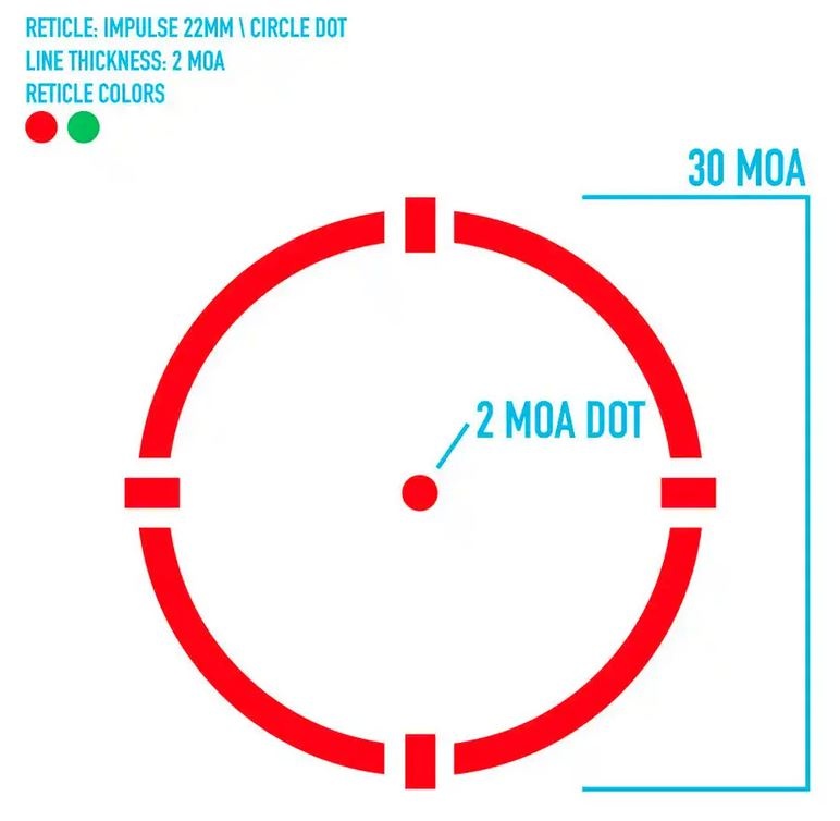 Firefield 1x22 Compact Red/Green Dot Sight with red laser