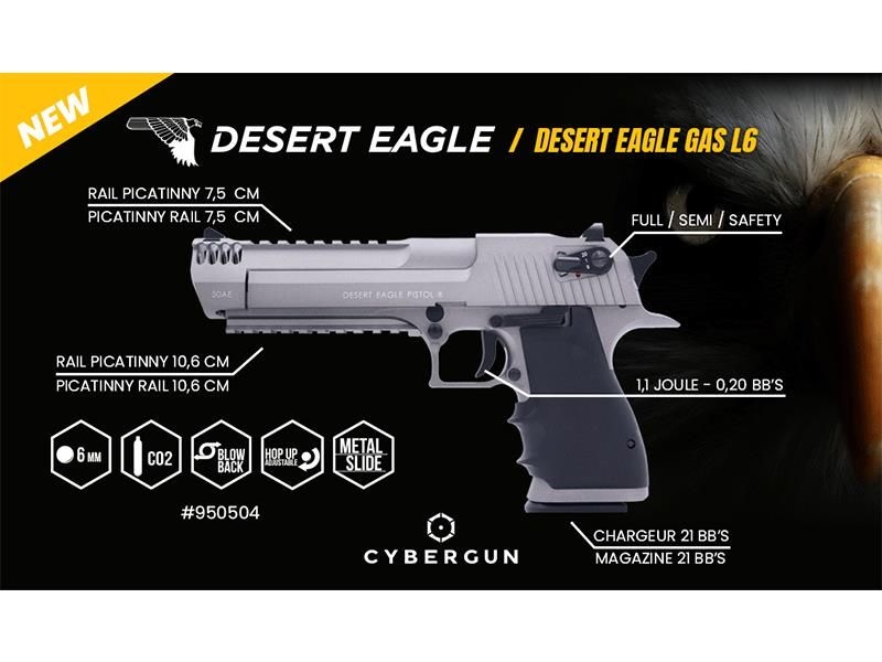 Cybergun KWC Desert Eagle L6 Co2 GBB - FullAuto