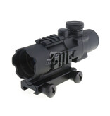 JJ Airsoft 4x32 rifle scope Mil-Dot illuminated with 3 rails