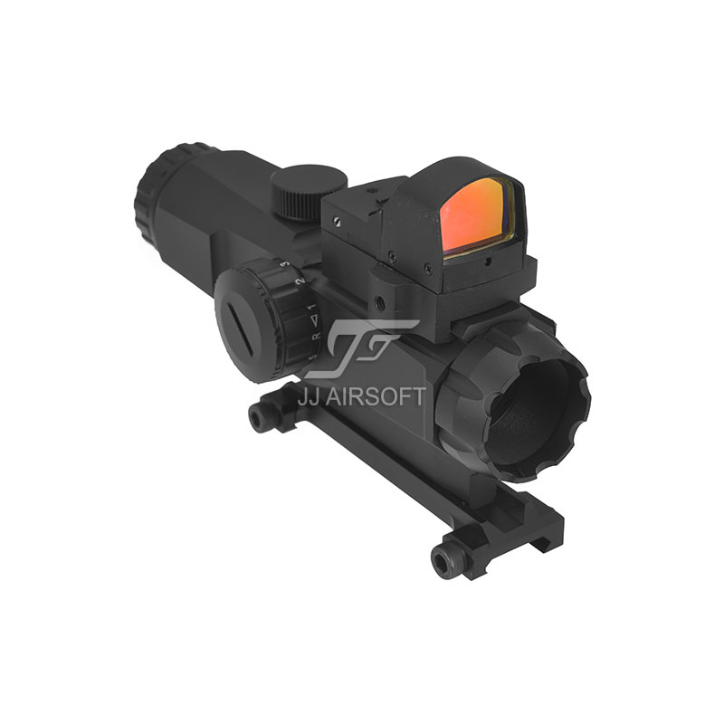 JJ Airsoft  3×24 rifle scope LPHM Mark 4 with Mini Red Dot