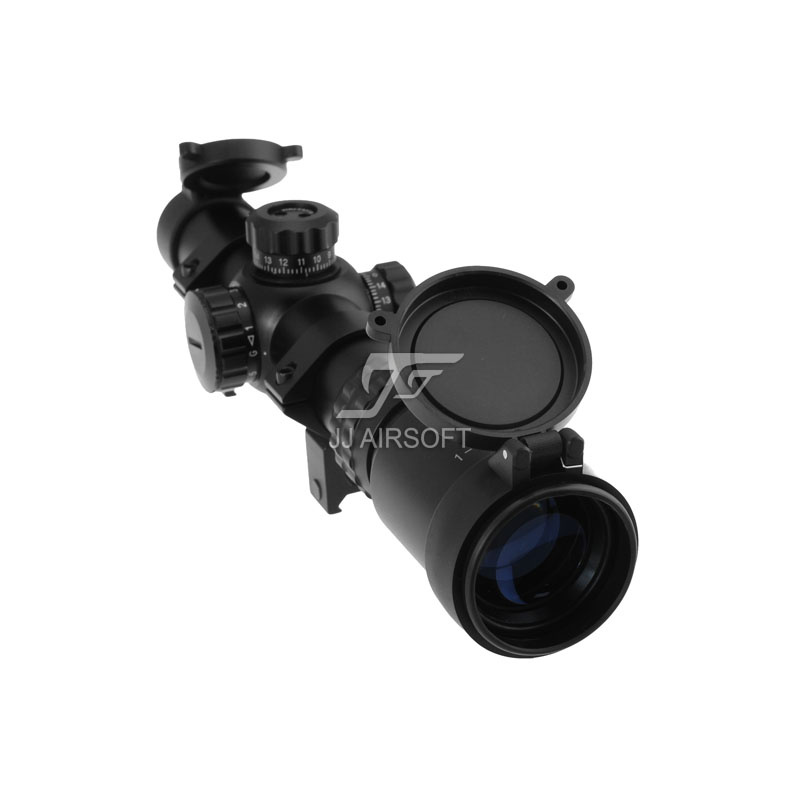 JJ Airsoft Cannocchiale da puntamento 1-4x24E CQB Mil-Dot illuminato