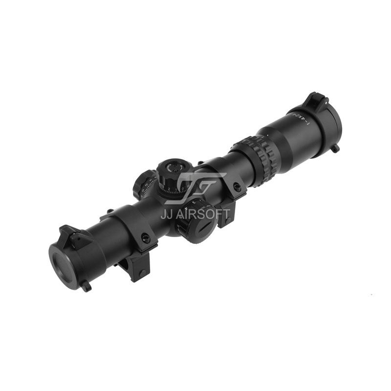 JJ Airsoft 1-4x24E CQB rifle scope Mil-Dot illuminated