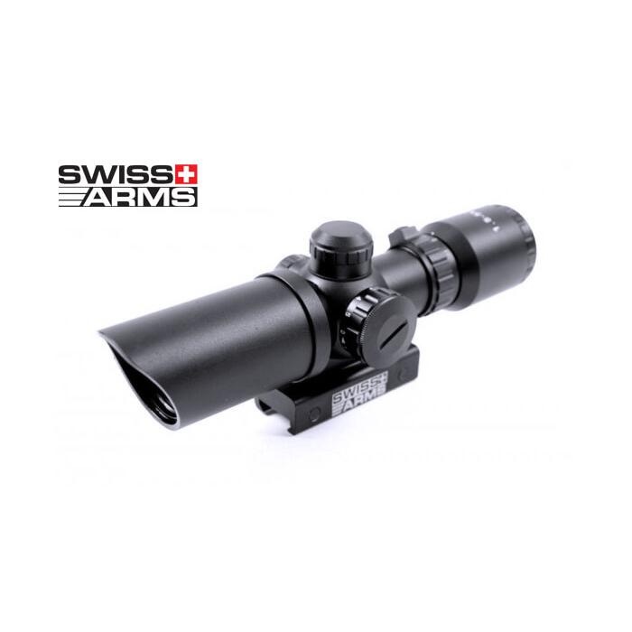 Swiss Arms Zielfernrohr 1,5-5x32 Compact Mil-Dot Absehen beleuchtet