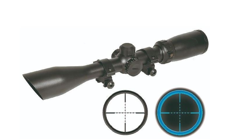 Swiss Arms Mira telescópica 3-9x40 com retículo iluminado azul