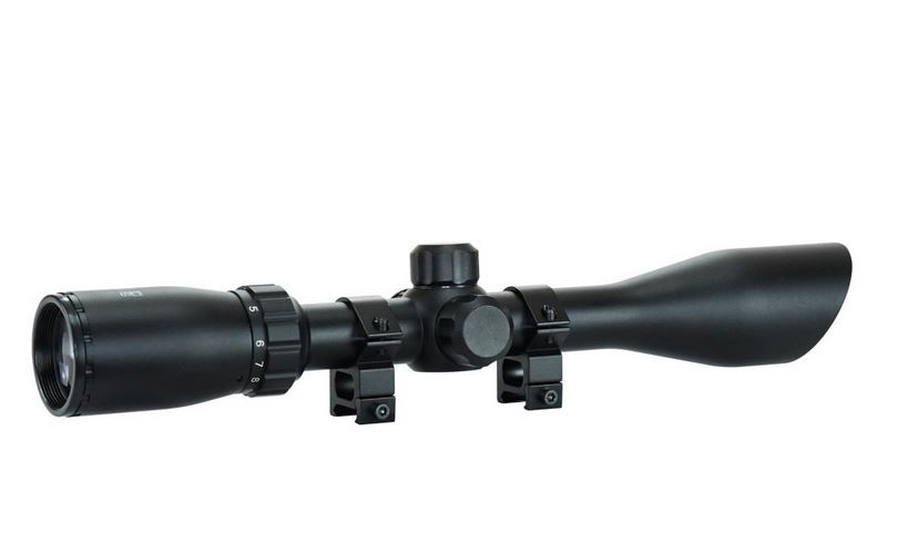 Swiss Arms Mira telescópica 3-9x40 com retículo iluminado azul