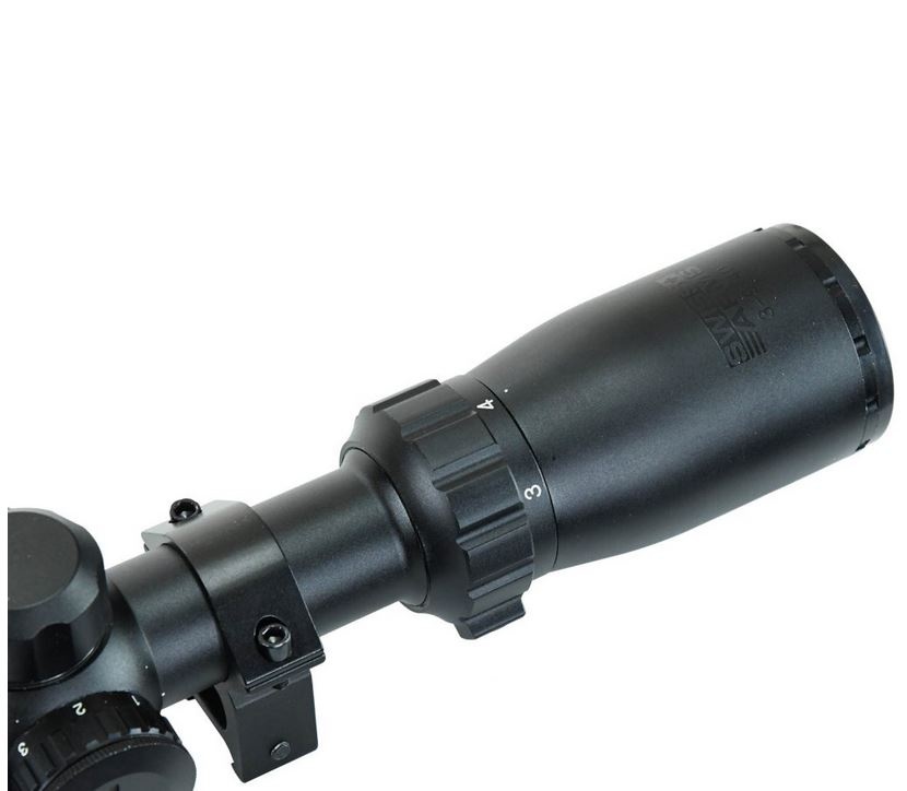 Swiss Arms Mira telescópica 3-9x40 com retículo iluminado azul