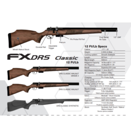 FX AirGuns FX DRS Classic PCP AirGun - Crosse synthétique et noyer