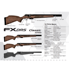 FX AirGuns Pistola ad aria compressa FX DRS Classic PCP - Calcio sintetico e in noce