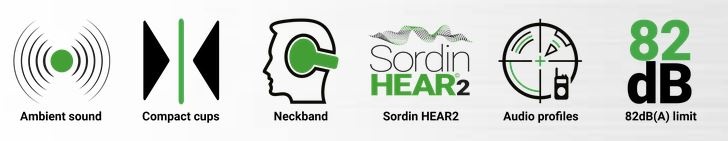 Sordin Protección auditiva activa Supreme Pro-X