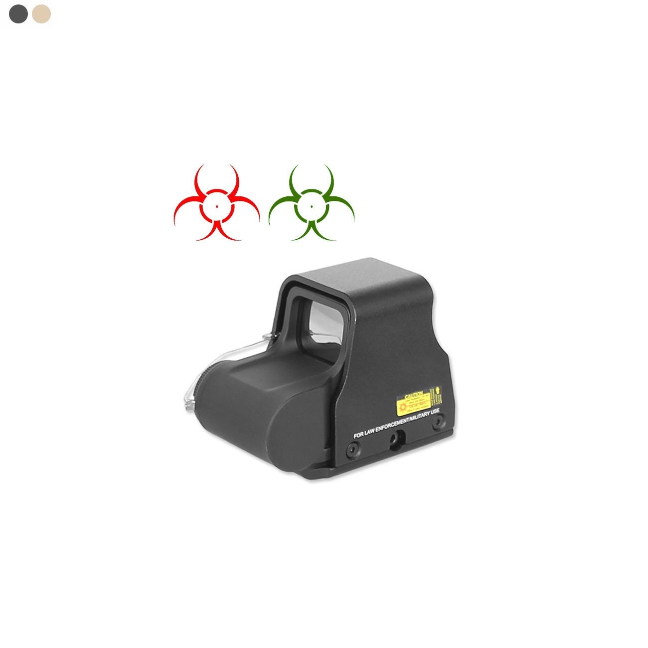 Aim-O Mira de punto rojo tipo Holo XP2-Z con montura QD - Retícula de riesgo biológico