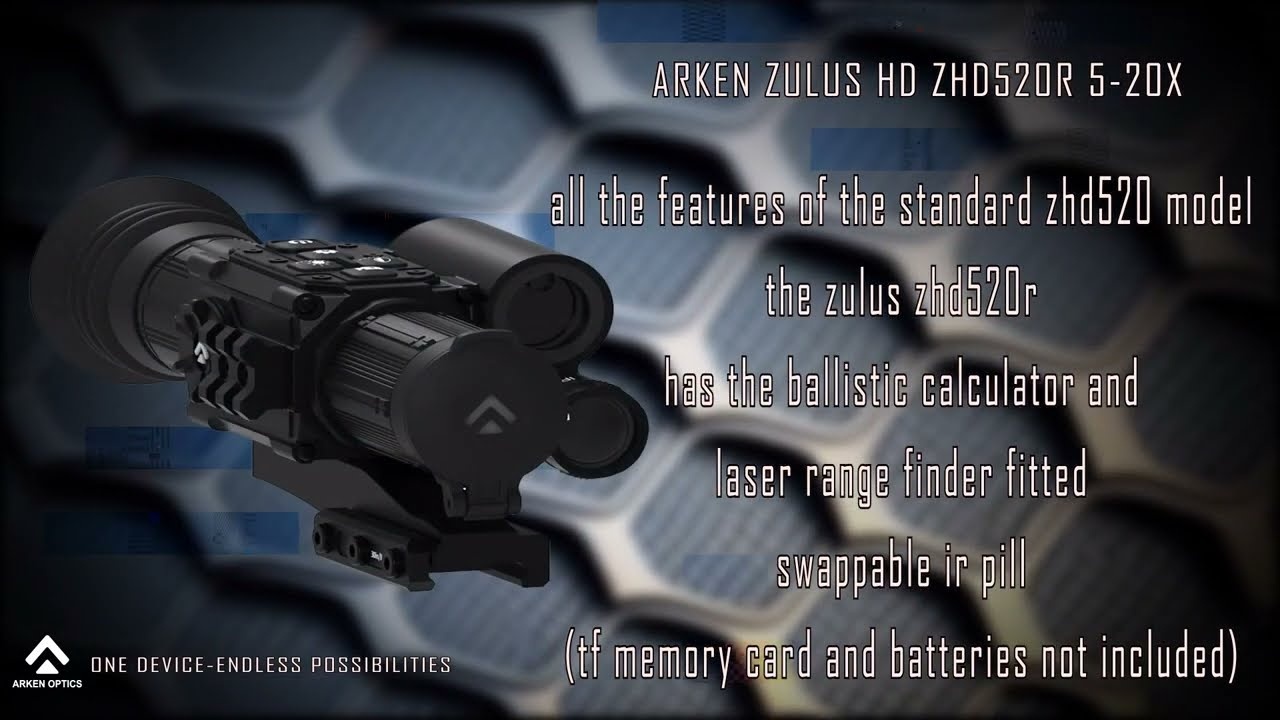 Arken Optics Lunette de visée jour et nuit Zulus HD 5-20x LRF