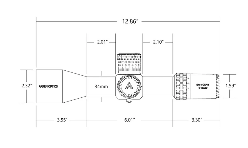 Arken Optics SH4 GEN2 4-16x50 VPR MIL Zielfernrohr