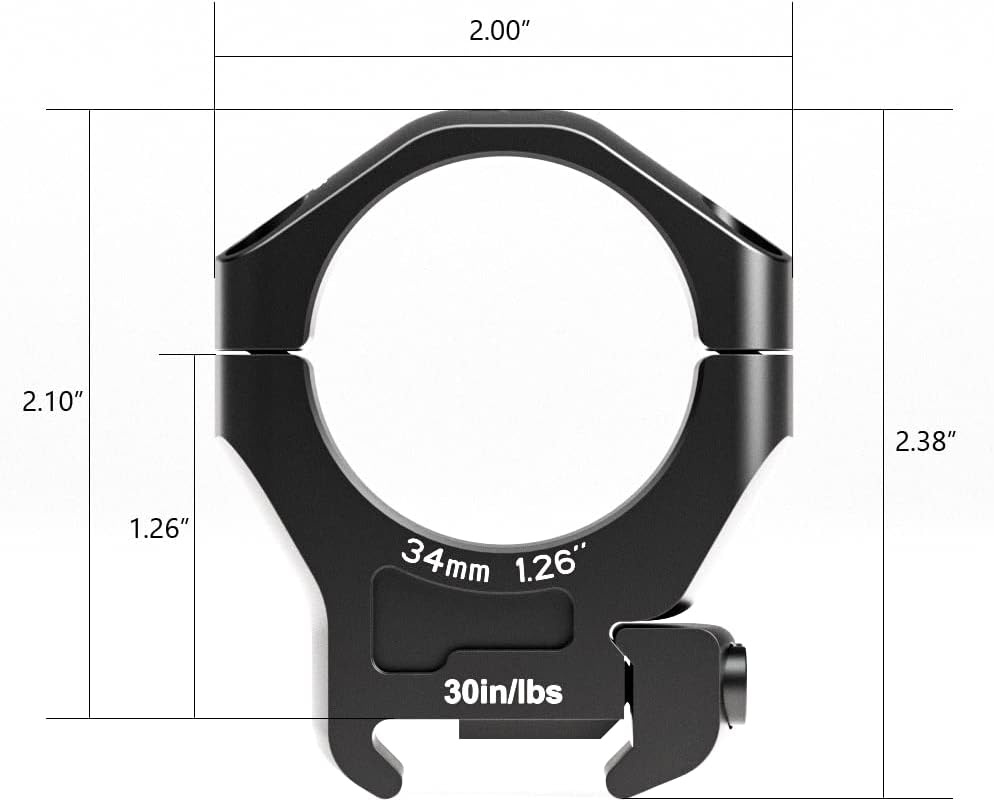 Arken Optics Halo 34 mm Montageringe Halo Weaver/Picatinny