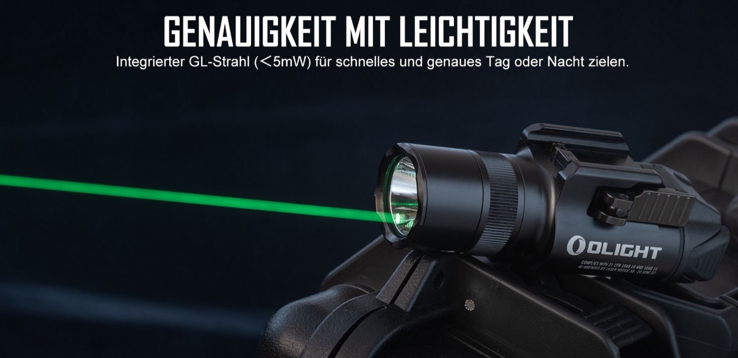 OLight Baldr Pro R 1350 lumenów i zielony laser - BK