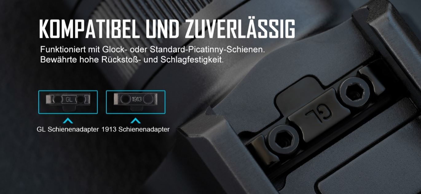 OLight Baldr Pro R 1.350 Lumen & grüner Laser