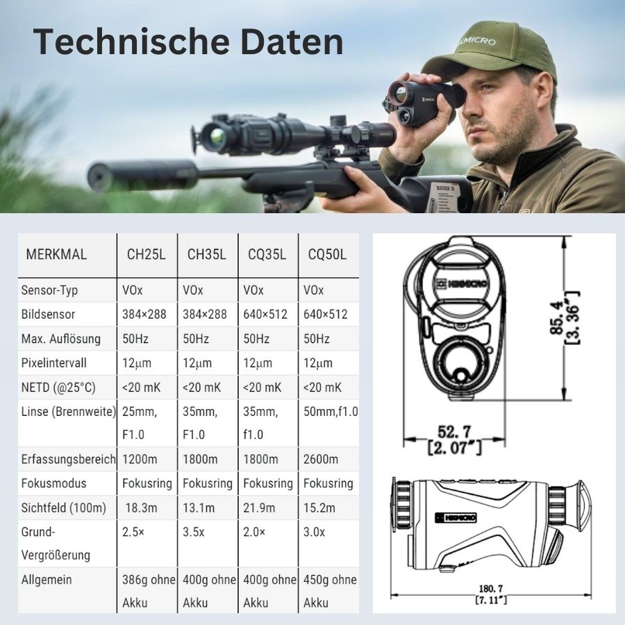 HIKmicro Monoculare per imaging termico serie Condor con LRF