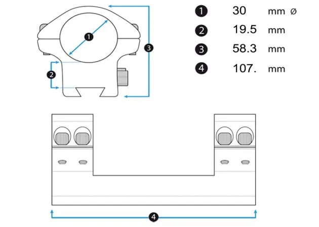 MTC Optics Support pour lunette de visée Viper Connect