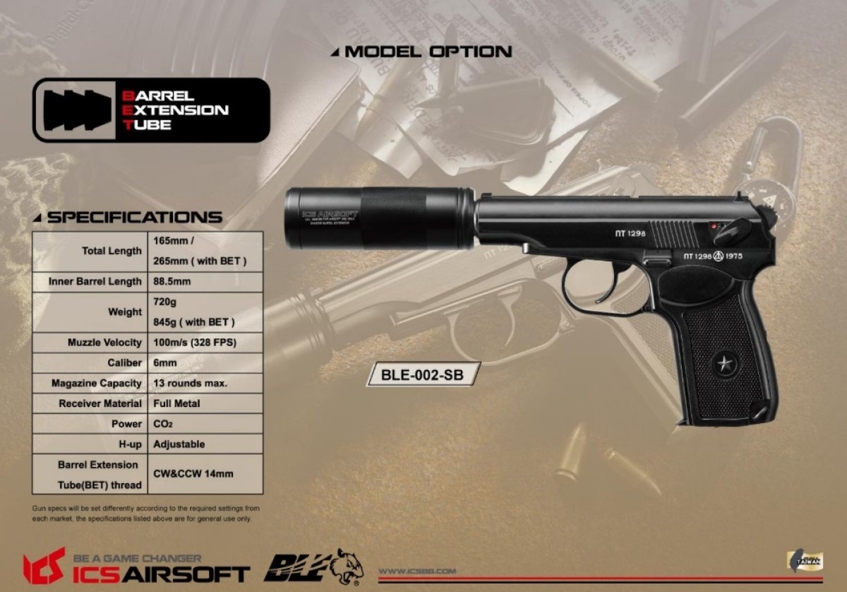 ICS BLE-PM2 Co2 Makarov NBB-BK