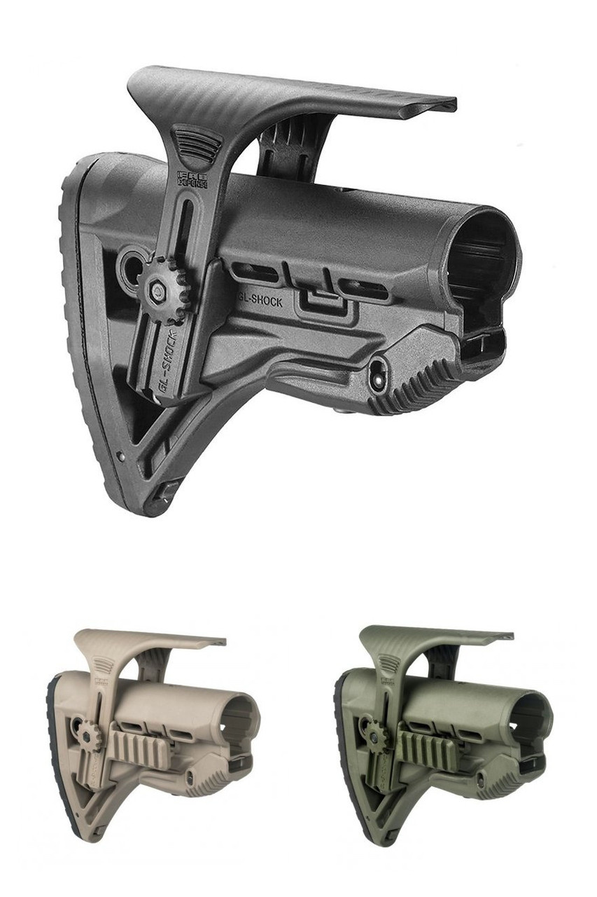 FAB Defense GL-SHOCK CP M4/AR15 Buttstock com absorção de choque com descanso para bochecha