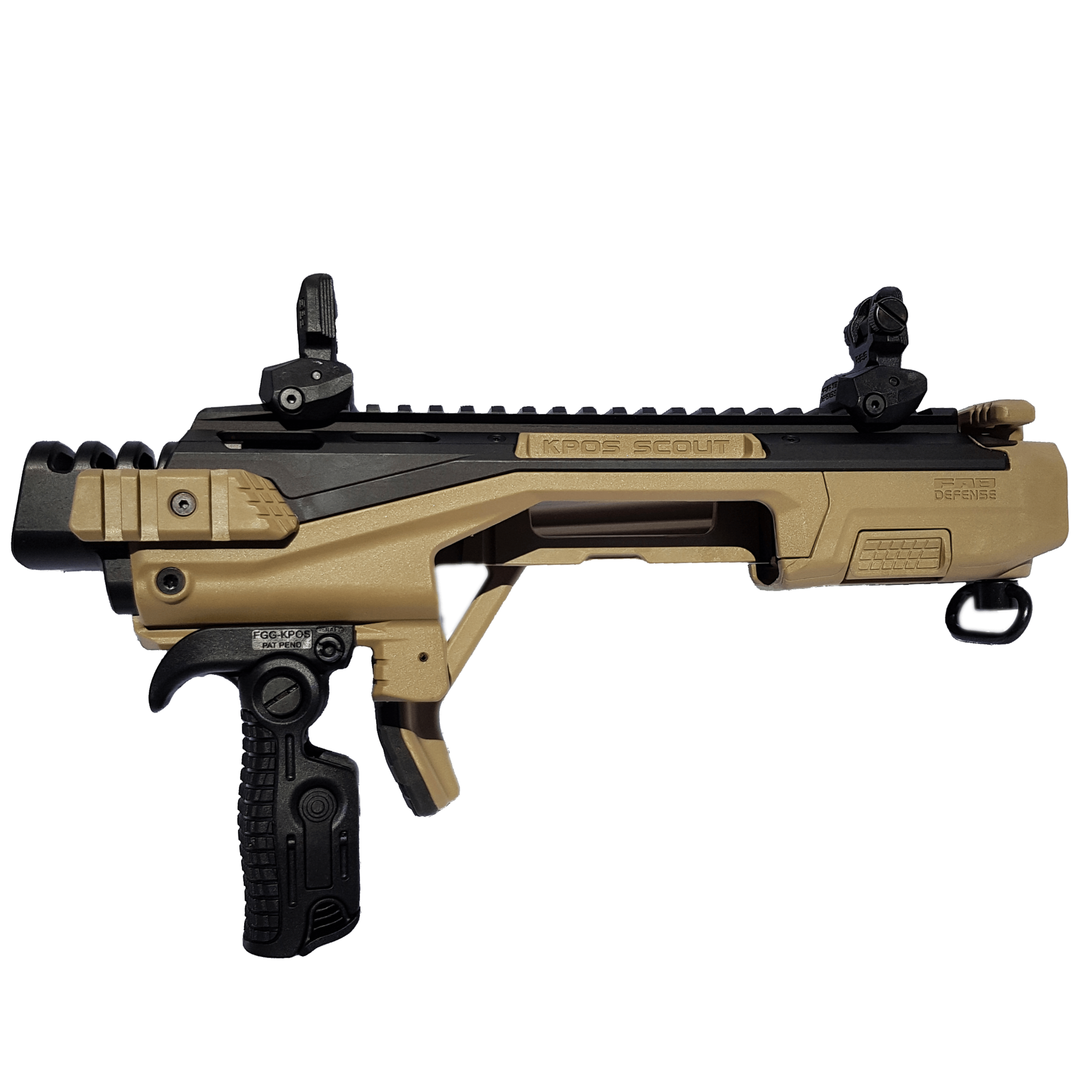 FAB Defense Kit de conversão PDW avançado KPOS Scout para GLOCK 17/19